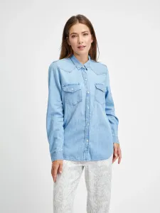 Modrá dámska rifľová košeľa GAP