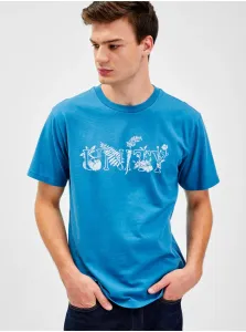 Modré pánske tričko z organickej bavlny GAP × Ron Finley #649413