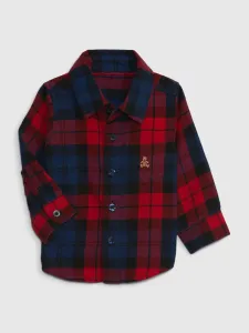Modro-červená chlapčenská kockovaná košeľa GAP