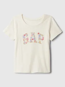 GAP GRAPHIC LOGO TEE Dievčenské tričko, béžová, veľkosť