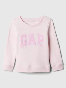 Ružová dievčenská mikina s logom GAP