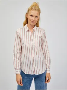 Ružovo-biela dámska pruhovaná košeľa GAP classic #598387