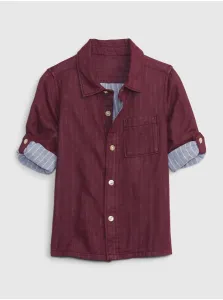 Vínová chlapčenská košeľa GAP #641031