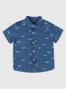 Modrá chlapčenská rifľová košeľa žralok Washwell GAP #681333