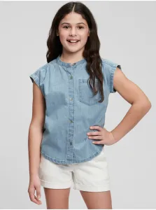 Modrá dievčenská rifľová košeľa #681521