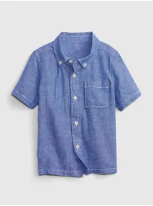 Modrá chlapčenská košeľa ľanová GAP #641727