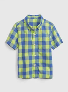 Zelená chlapčenská kockovaná košeľa GAP #665974