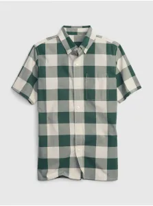 Zelená chlapčenská kockovaná košeľa GAP #636999