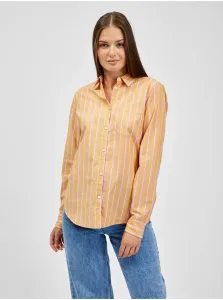 Žltá dámska pruhovaná košeľa GAP classic #639340