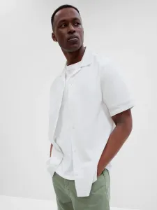 Biela pánska košeľa s krátkym rukávom GAP