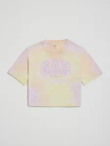 Žlto-fialové dámske vzorované tričko GAP