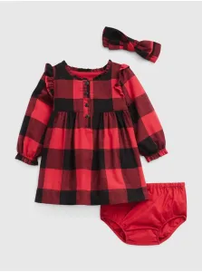 Šaty pre bábätká GAP červená farba, midi, áčkový strih
