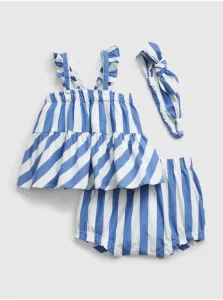 Modrý baby pruhovaný outfit set GAP #577895