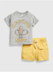 Šedý detský set - tričko a šortky GAP #697937
