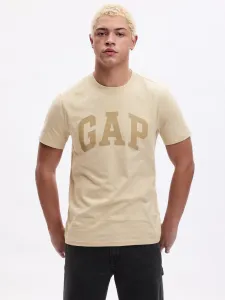 GAP BASIC LOGO Pánske tričko, béžová, veľkosť