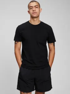 Čierne pánske basic tričko s vrecúškom GAP #6730822