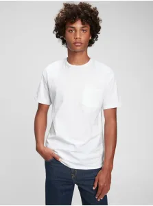 Biele chlapčenské tričko GAP Teen z organickej bavlny #624646