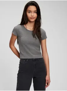 Šedé dievčenské tričko GAP Teen s krátkym rukávom #667377