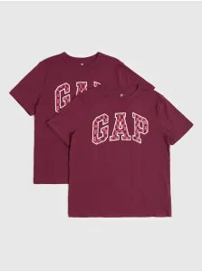 Sada dvoch chlapčenských tričiek vo vínovej farbe GAP