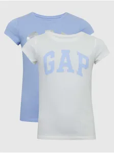 Modré dievčenské tričká logo GAP, 2ks #678235