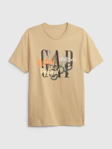 Béžové pánske tričko s potlačou GAP
