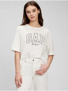 Biele dámske tričko GAP logo easy #677398