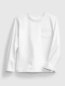 Biele chlapčenské tričko s vreckom GAP #7456200