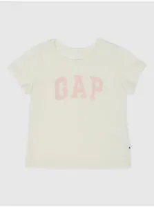 Smotanové dievčenské tričko s logom GAP #576441