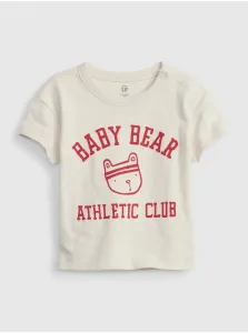 Smotanové chlapčenské tričko GAP baby bear