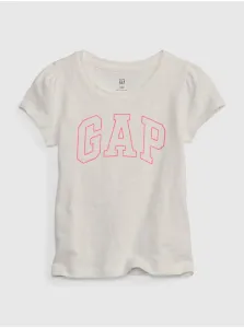 Biele dievčenské tričko s logom GAP #576427