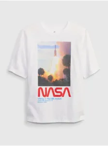 Biele chlapčenské tričko NASA GAP #664661