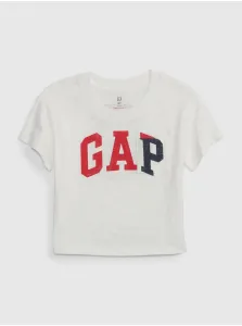 Biele dievčenské tričko s logom GAP #663799