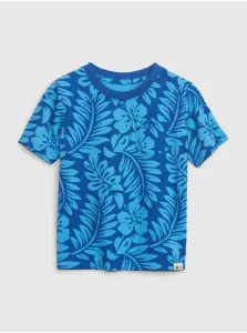 Modré chlapčenské vzorované tričko GAP #8112507