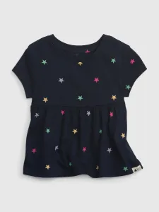 Tmavomodré dievčenské tričko s motívom hviezdičiek GAP