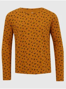 Oranžové dievčenské kvetované tričko GAP #615459