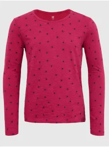 Ružové dievčenské tričko s dlhým rukávom GAP