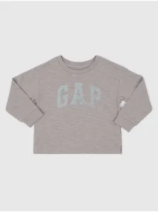 Šedé dievčenské tričko logo GAP #579089