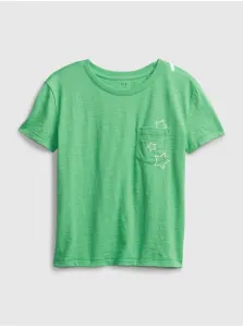 Detské tričko print pocket Zelená #663038