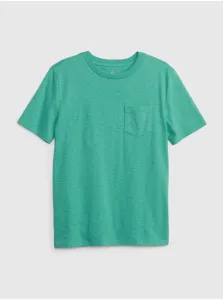 Zelené chlapčenské tričko GAP organic s vrecúškom #669432