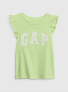 Zelené dievčenské tričko s logom GAP #577891