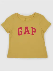 Žlté dievčenské tričko s logom GAP #576354