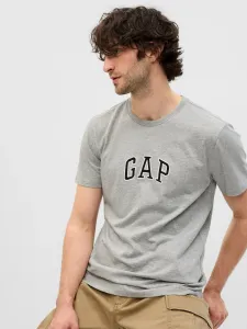 Bavlnené tričko GAP šedá farba, vzorované