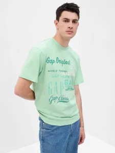 Zelené pánske tričko s potlačou GAP