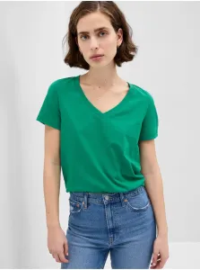 Zelené dámske basic tričko GAP #6711447