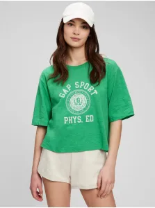 Zelené dámske tričko GAP logo easy sport