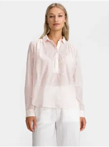 Košeľa pleated popover top Ružová #1045862