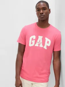 Tričká s krátkym rukávom pre mužov GAP - ružová, biela #6730283