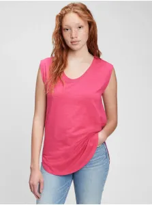 Růžové dámské tričko muscle tunic #1059319