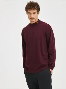Vínové pánske tričko bavlnené logo mock GAP #1063910