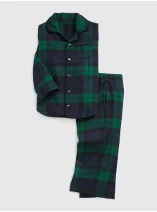 Modro-zelené chlapčenské kockované pyžamo GAP #4680175